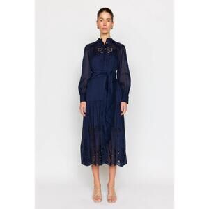 NEW CHRISTY LYNN raya midi dress in navy